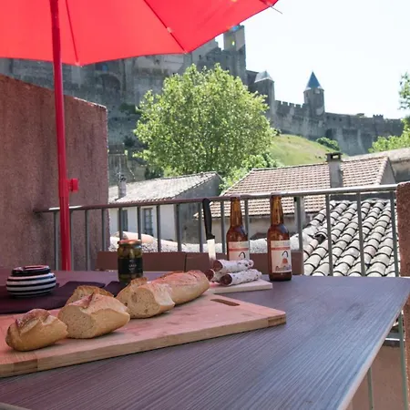 Le Saint Gimer, Terrasse Privee Avec Vue Cite Carcassonne